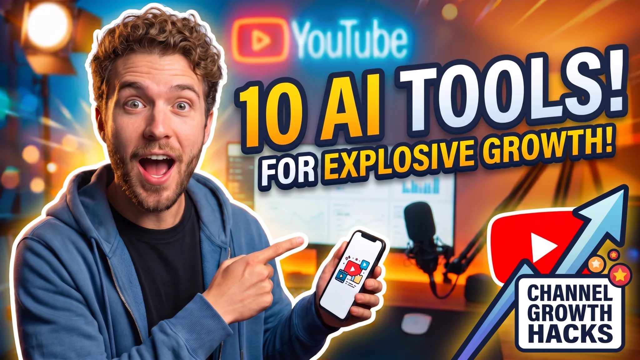 YouTube tutorial thumbnail after replacing 5 AI Tools with 10 AI Tools