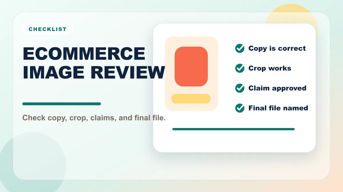 Blog cover showing an ecommerce image editing checklist before publishing