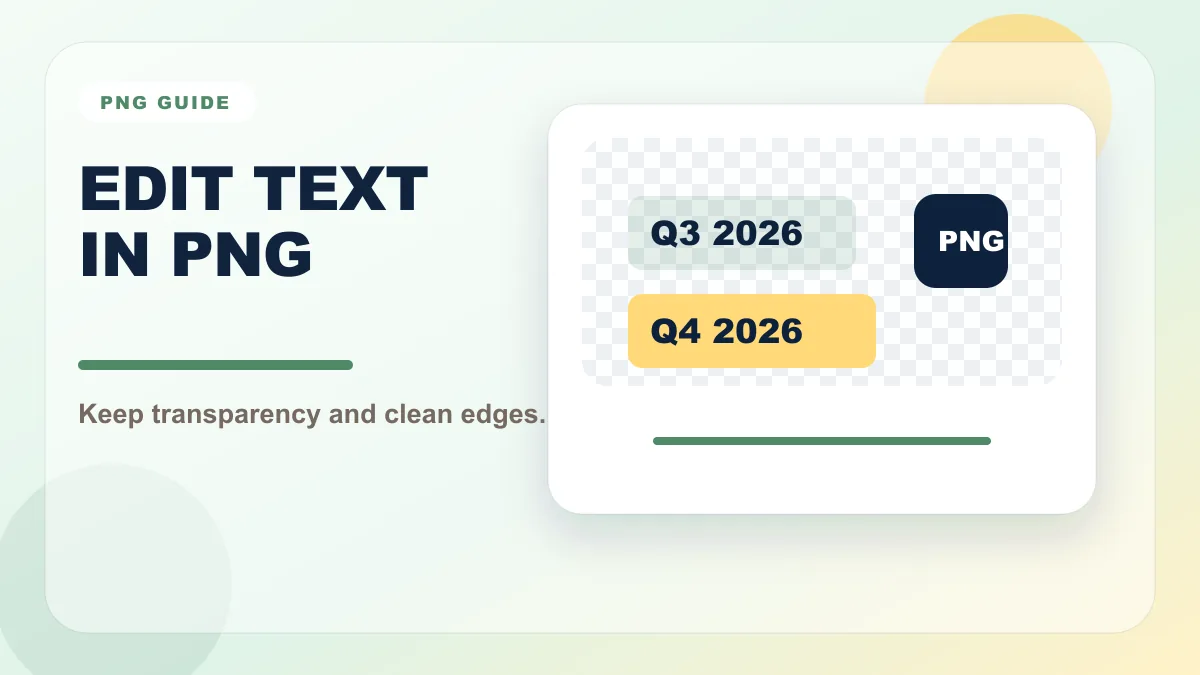 Blog cover showing a PNG text edit on a transparent checkerboard background